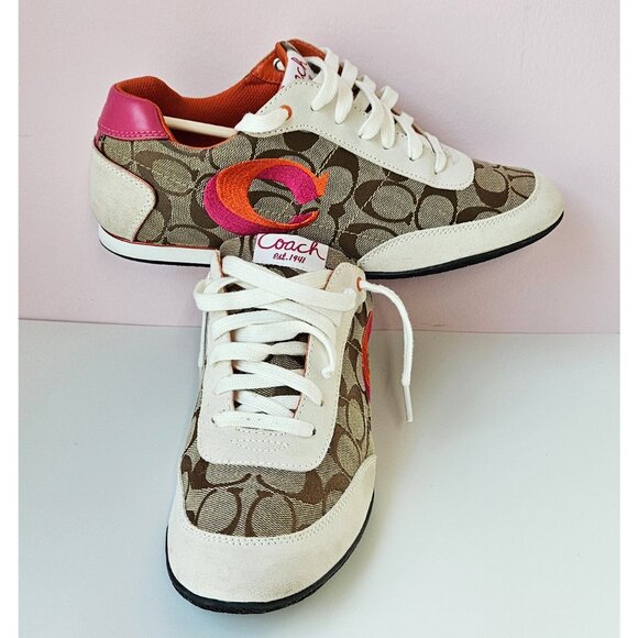 Coach Perrie Suede Leather 12C Monogram - Picture 5 of 7